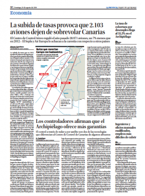 La Provincia, edición Las Palmas (10/08/2014)
